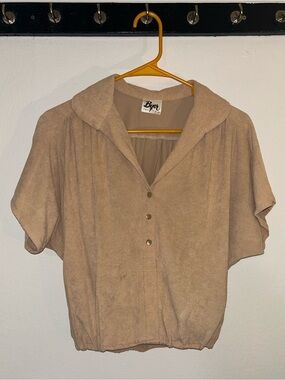 90s Byer California Beige Short Sleeve Top